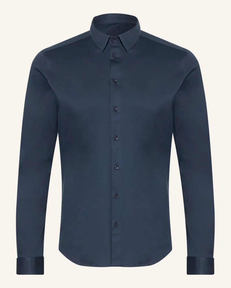 Mos Mosh Jerseyhemd Marco Extra Slim Fit blau Dunkelblau