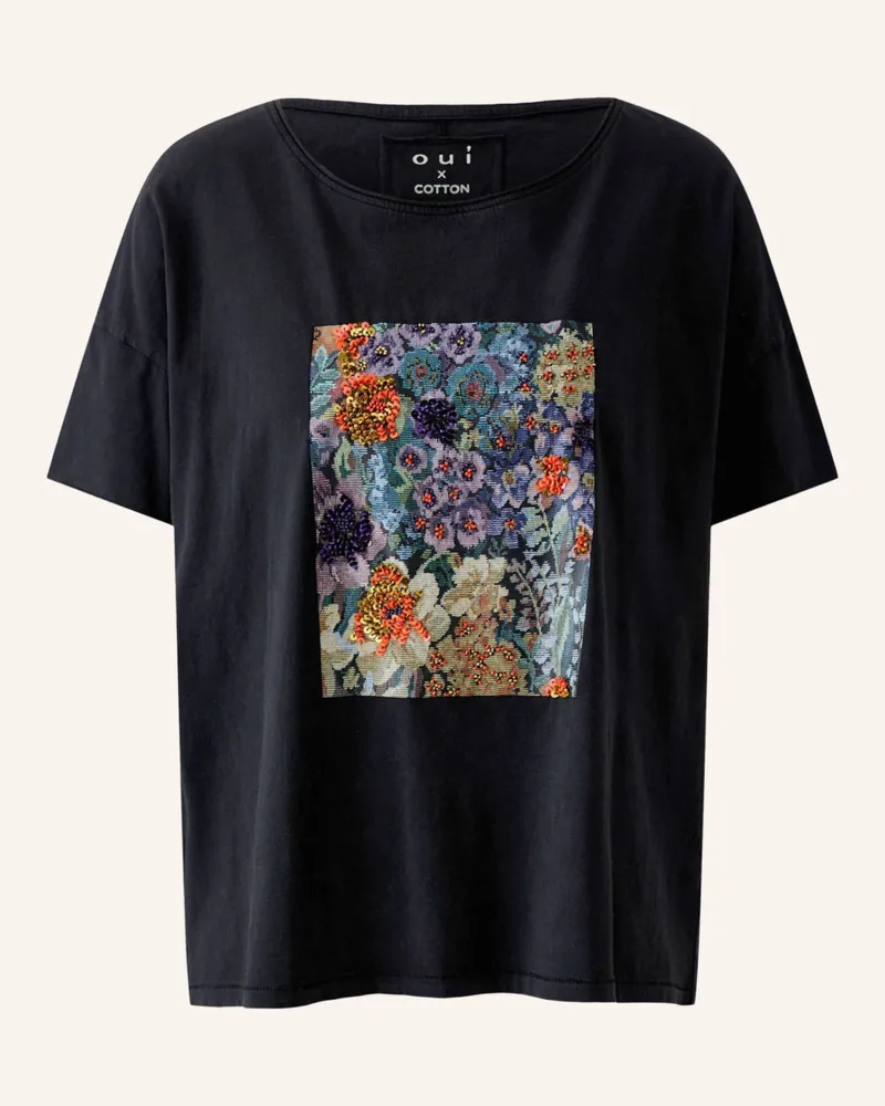 Oui  T-Shirt schwarz Schwarz