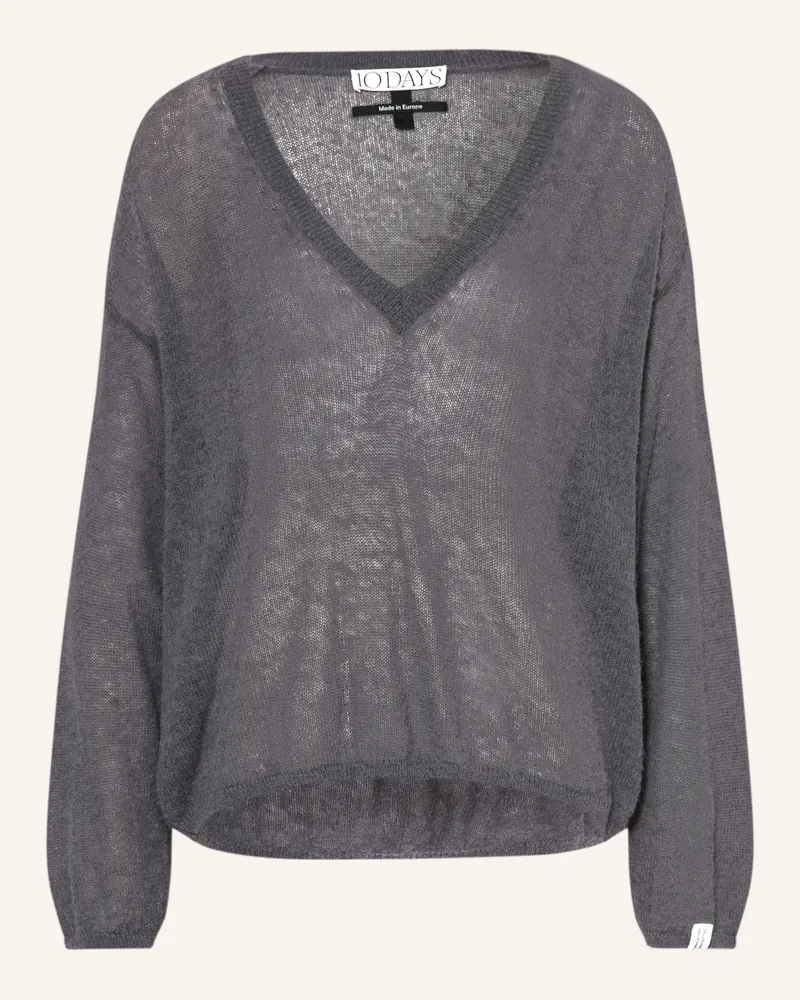 10Days Pullover Mit Alpaka grau Dunkelgrau