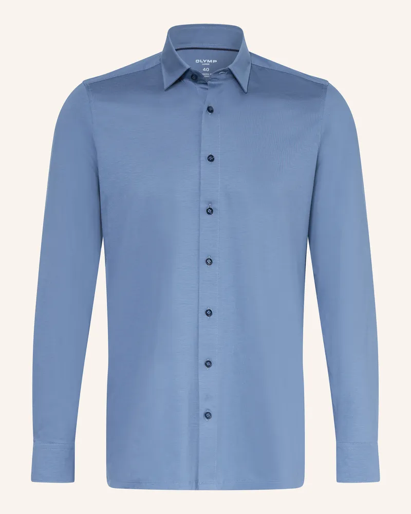 Olymp Jerseyhemd Luxor 24/Seven modern fit Blaugrau
