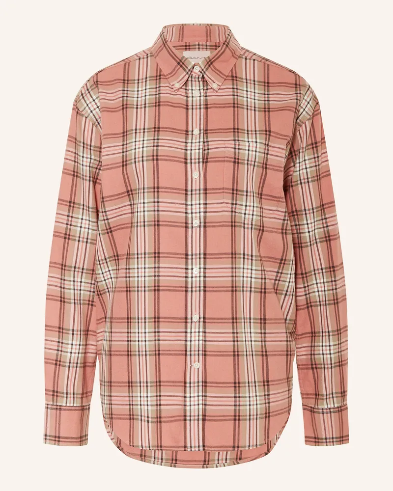 Gant Hemdbluse aus Flanell Rosa