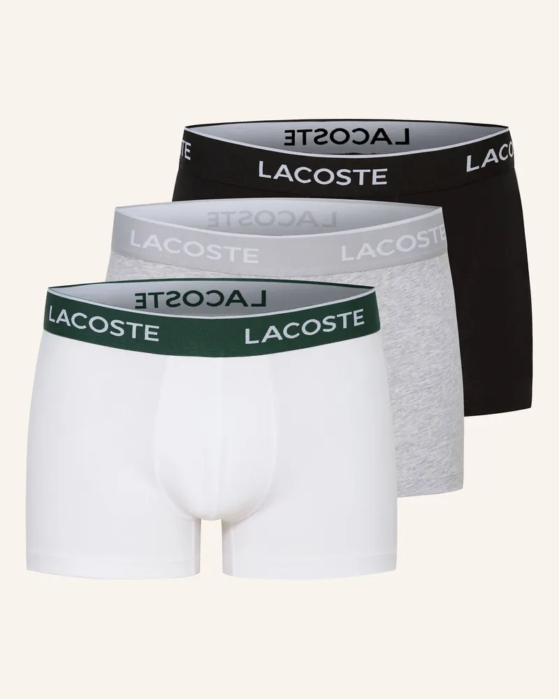 Lacoste 3er-Pack Boxershorts grau Weiss