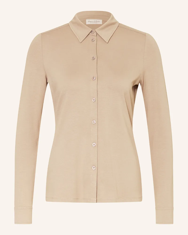 Marc O'Polo Hemdbluse aus Jersey Taupe