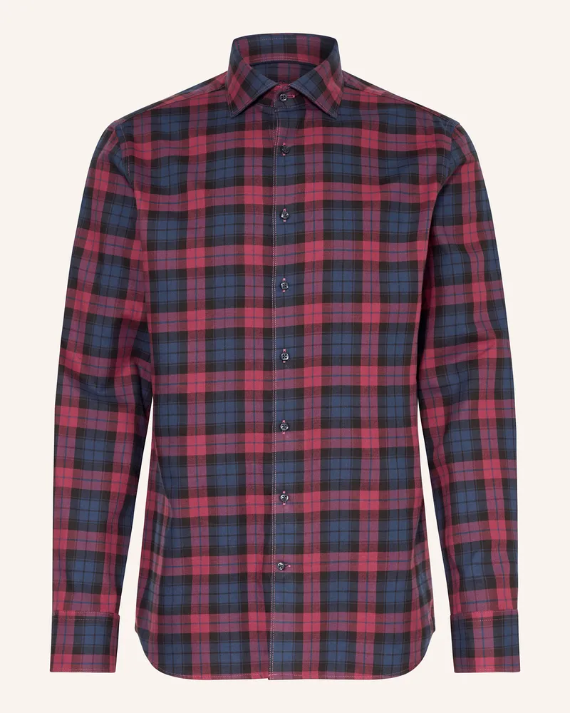 Strokesman's Flanellhemd Regular Fit Dunkelrot