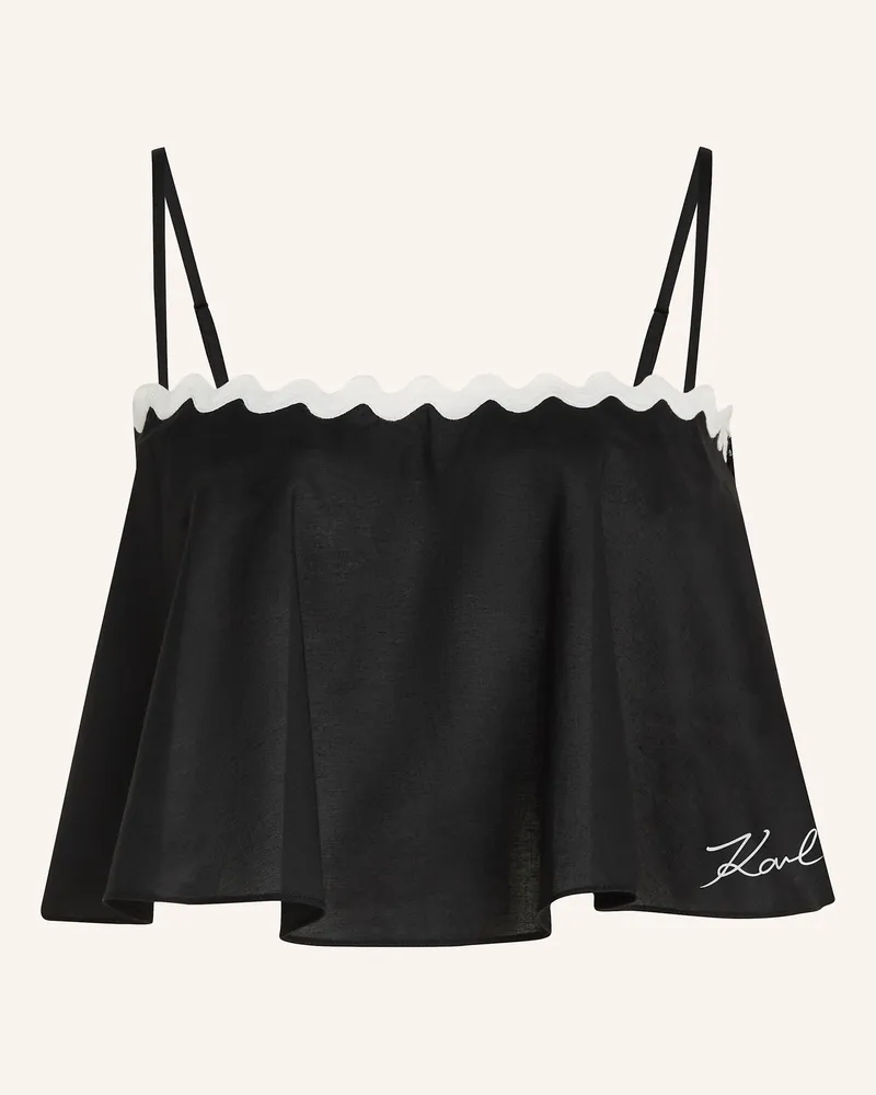 Karl Lagerfeld Top schwarz Schwarz