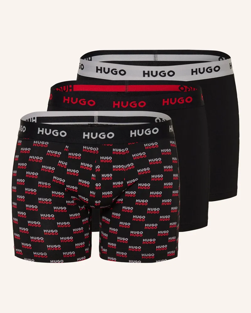 HUGO BOSS 3er-Pack Boxershorts schwarz Schwarz