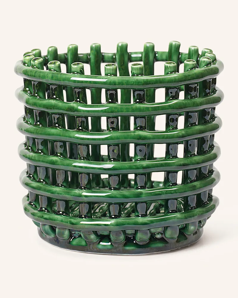 ferm LIVING Korb Ceramic gruen Grün