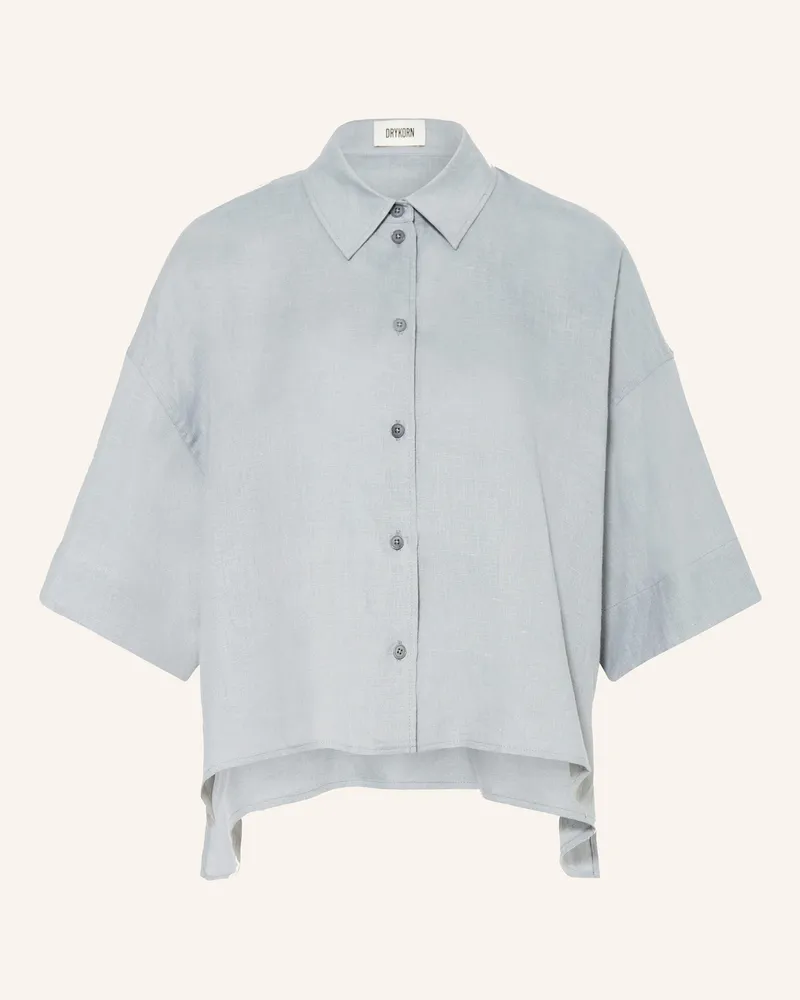 Drykorn Hemdbluse Yarika Aus Leinen blau Hellblau