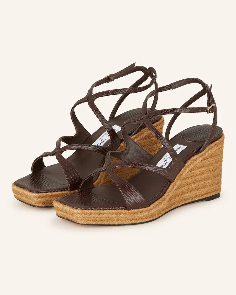 Jimmy Choo Wedges Ayla 85 braun Braun