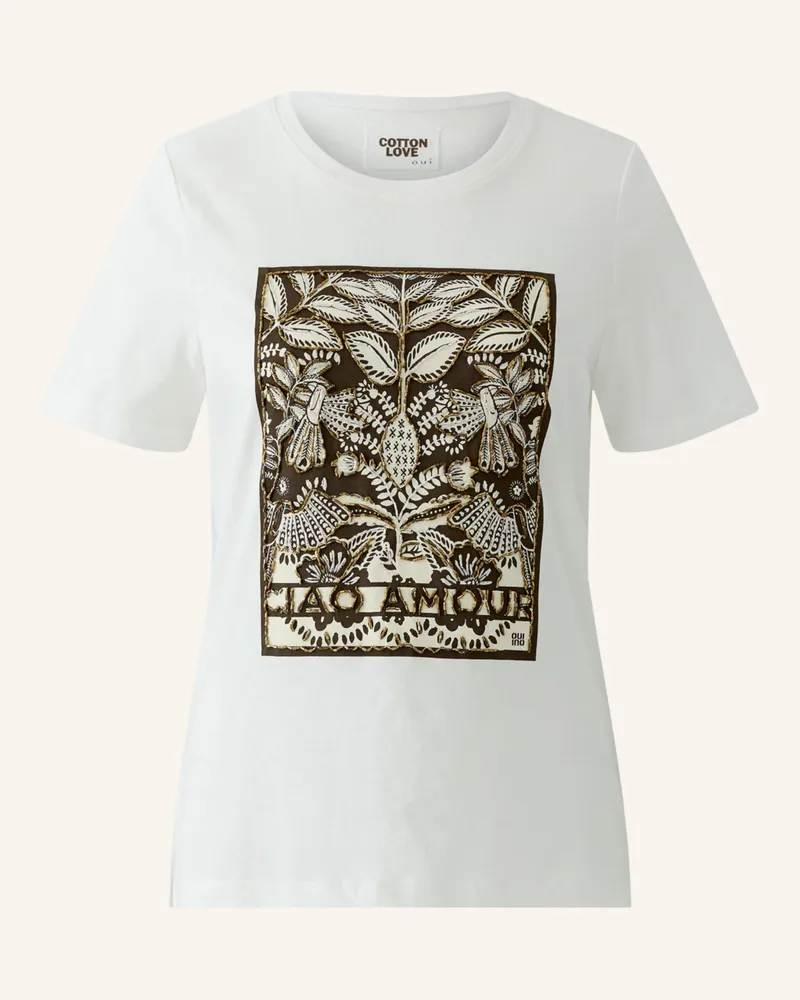 Oui  T-Shirt weiss Weiss