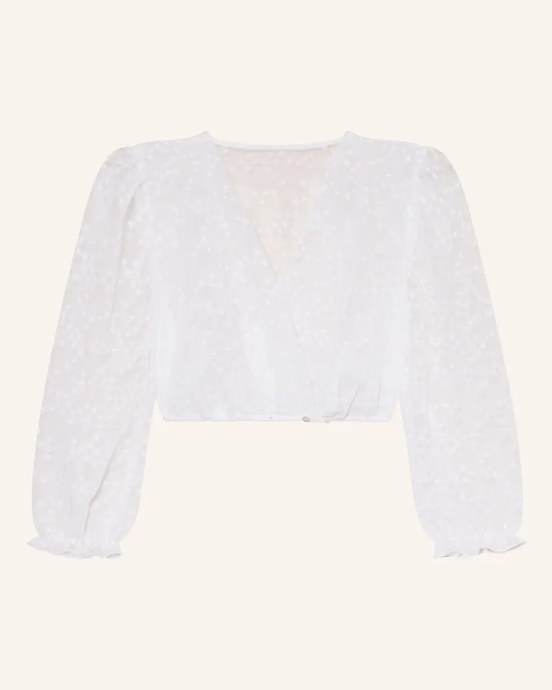 Johann & Johanna Dirndlbluse Mit 3/4-Arm weiss Weiss