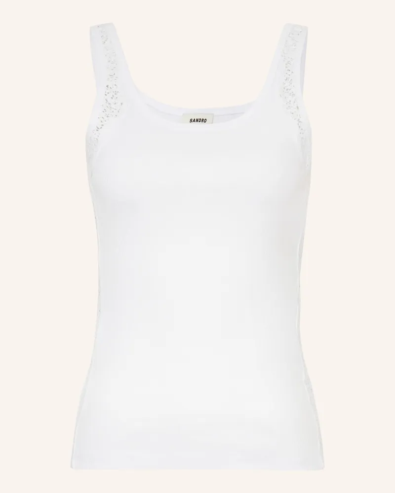 Sandro Top Mit Spitze weiss Weiss