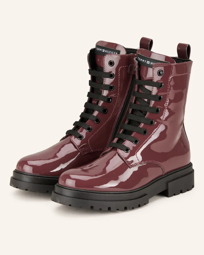 Tommy Hilfiger Schnürboots Dunkelrot