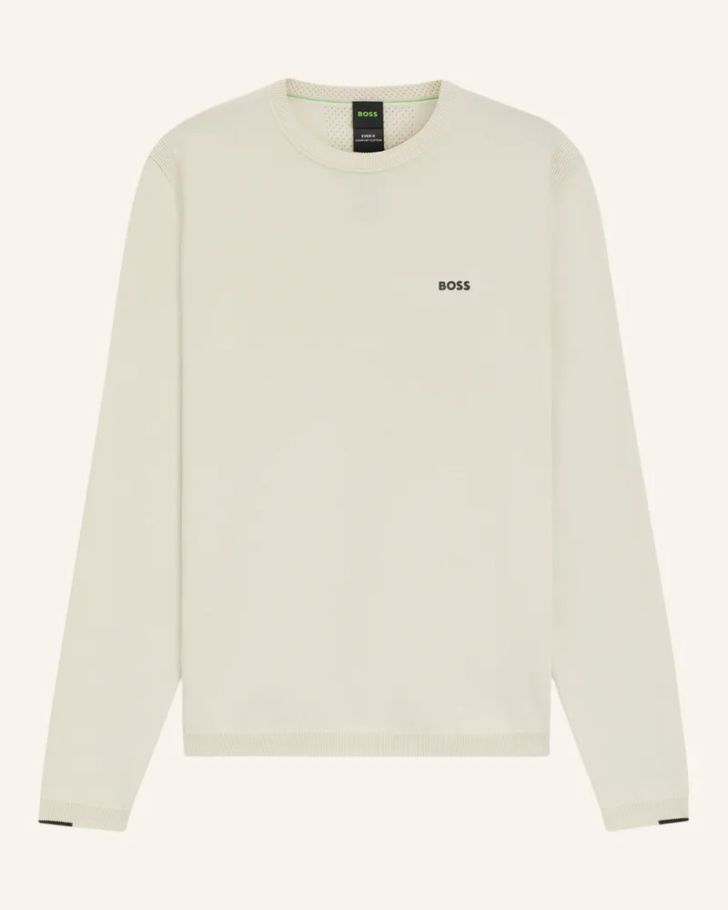 HUGO BOSS Pullover K_EVER-X CN Regular Fit Weiss