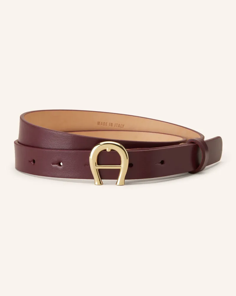 Aigner Ledergürtel Dunkelrot