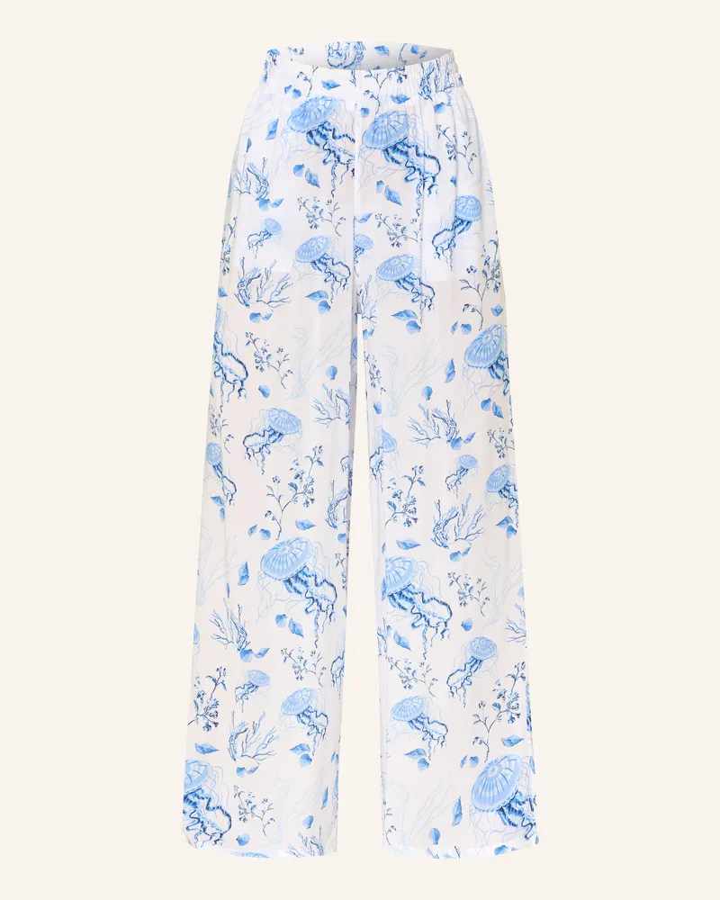 Vilebrequin Marlenehose LINE MEDUSA AND SHELLS Weiss