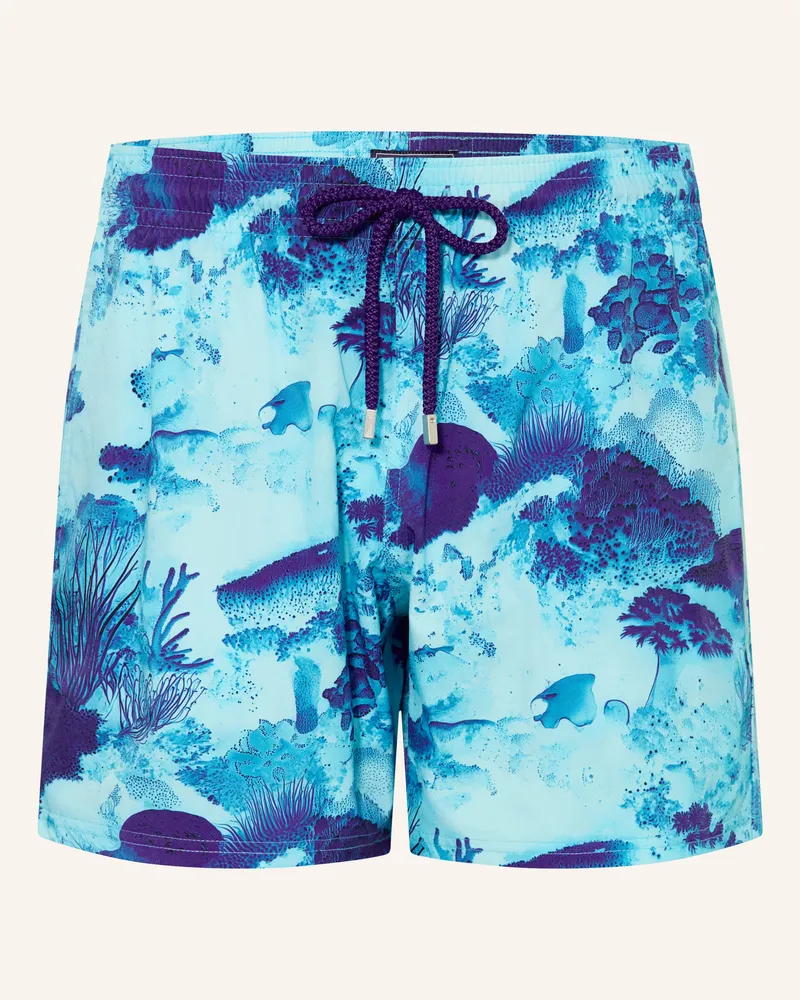 Vilebrequin Badeshorts Coral Reef blau Türkis