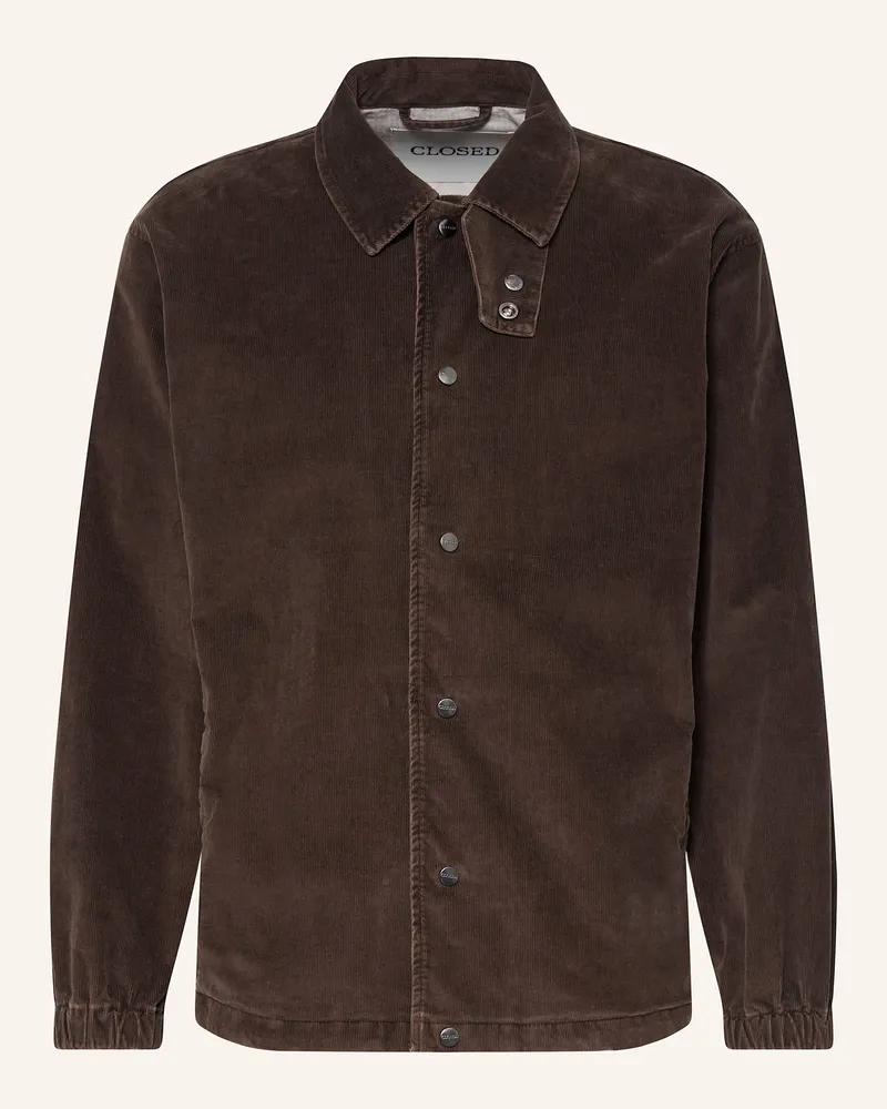 Closed Cord-Overjacket COACH Dunkelbraun