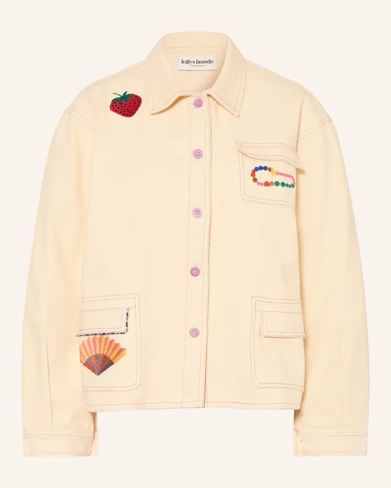 Lollys Laundry Jeans-Overjacket Aprilll beige Creme