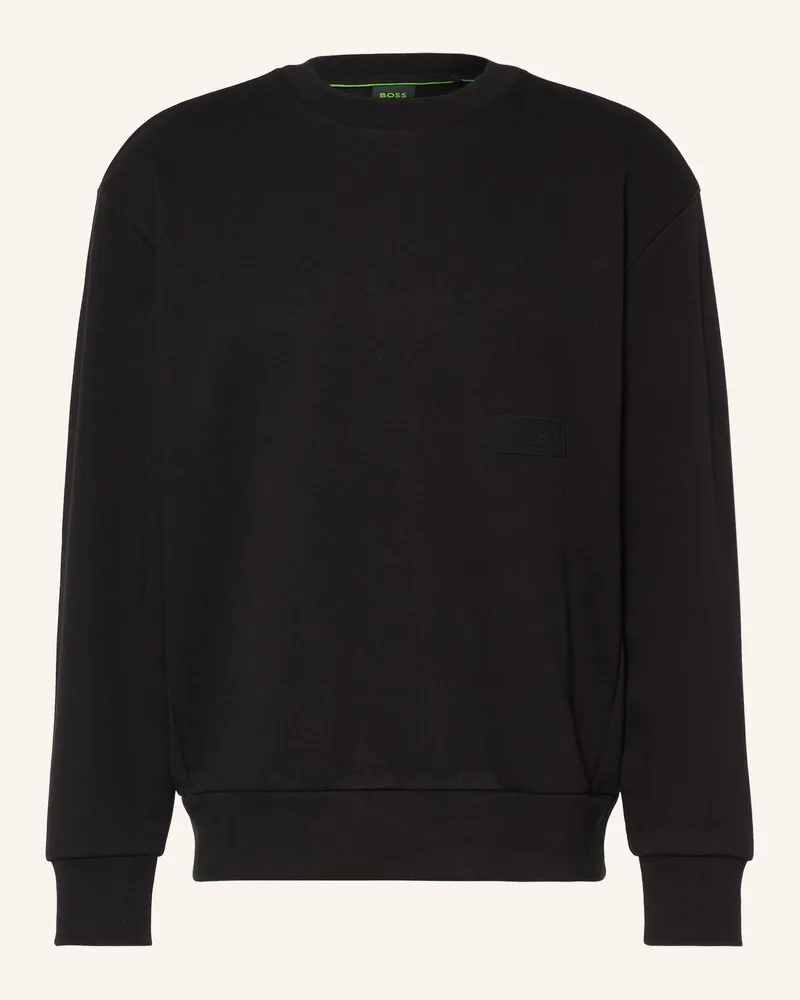 HUGO BOSS Sweatshirt schwarz Schwarz