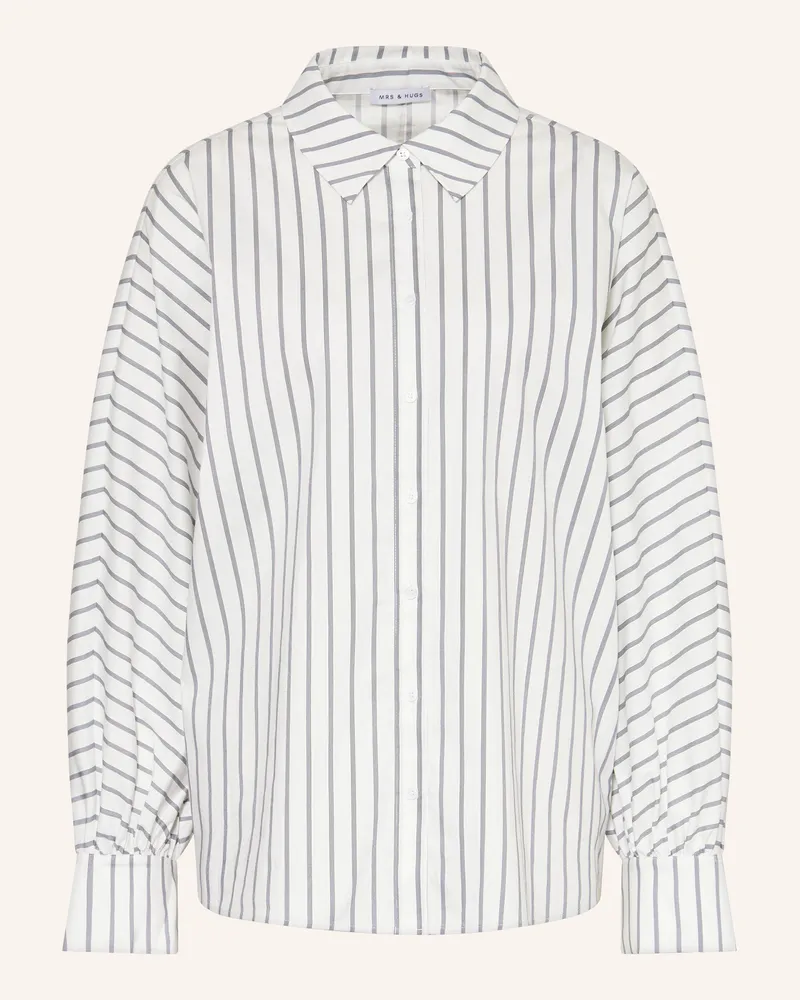 Mrs & HUGS Oversized-Hemdbluse weiss Weiss