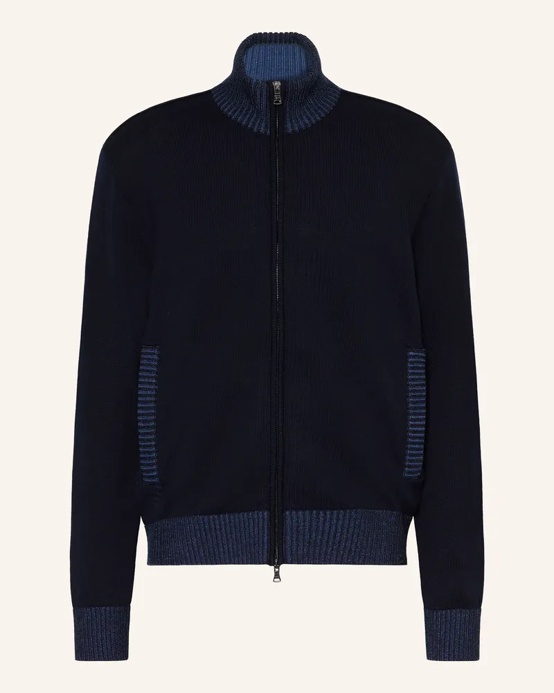 Paul & Shark Strickjacke blau Dunkelblau