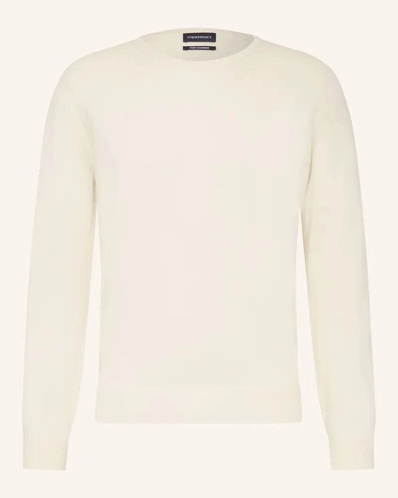 Strokesman's Strokesman Cashmere-Pullover weiss Creme