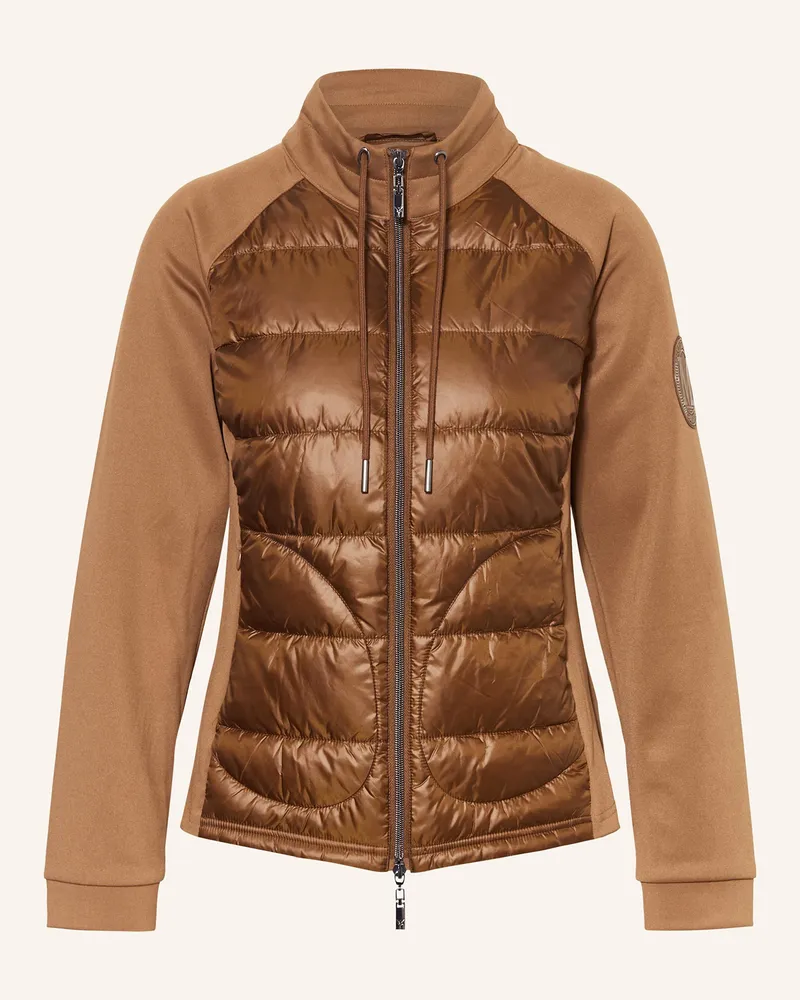 monari Steppjacke im Materialmix Braun