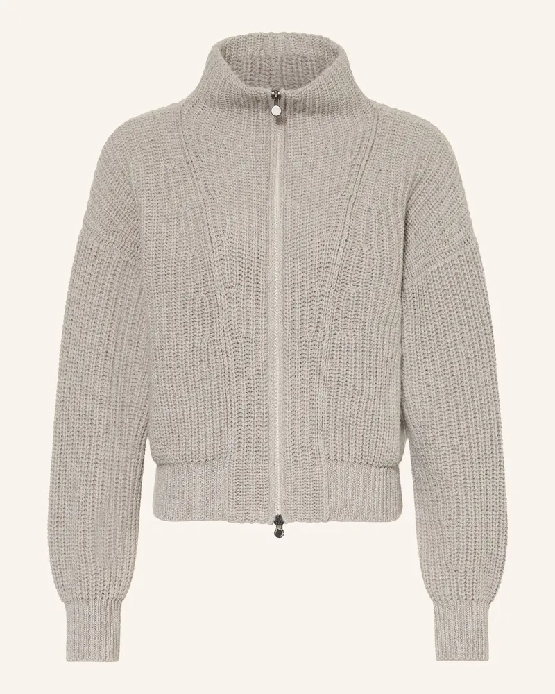 Iris von Arnim Strickjacke Brunetta Aus Cashmere grau Hellgrau