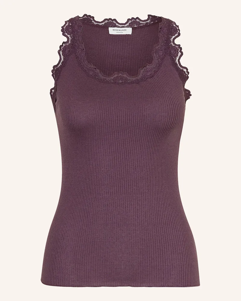 Rosemunde Seidentop BABETTE mit Spitze Lila
