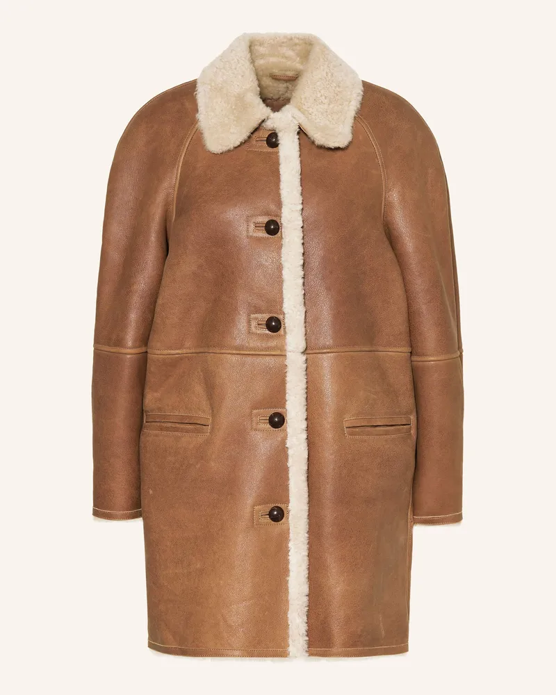 Isabel Marant Ledermantel BERTHIE Cognac