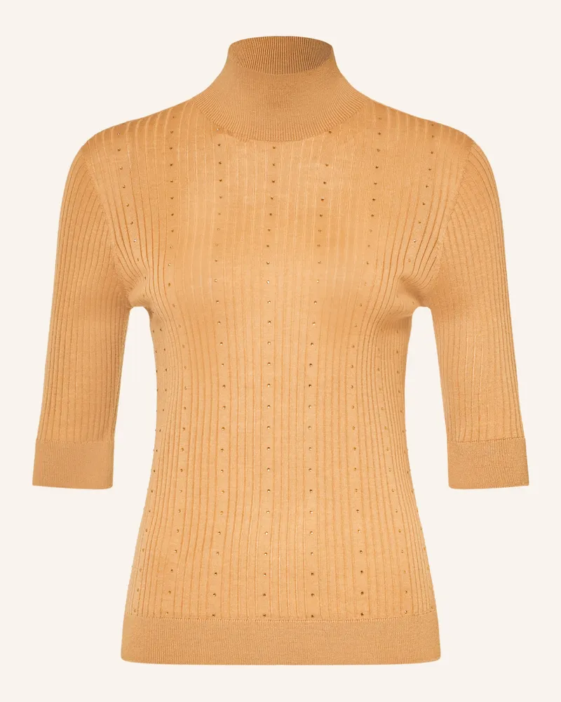 Liu Jo Strickshirt Mit Schmucksteinen braun Hellbraun