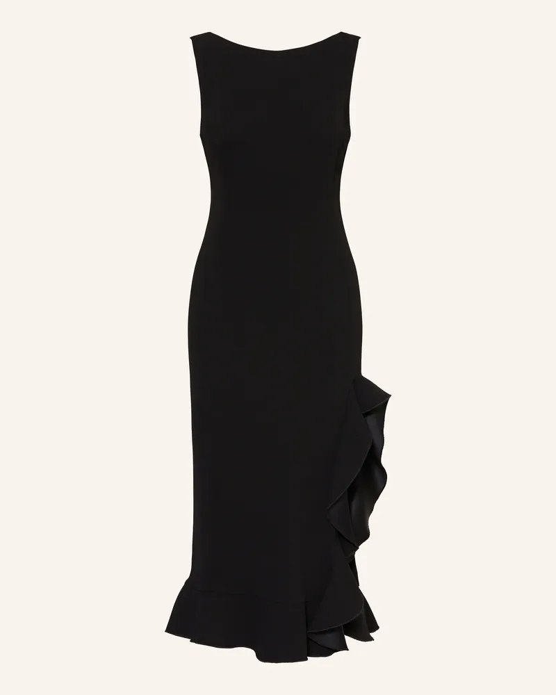 Pinko Kleid mit Volants Schwarz