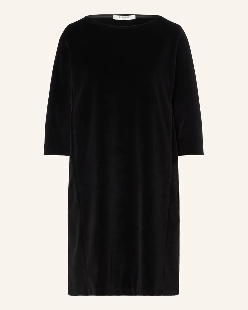 CIRCOLO 1901 Samtkleid Mit 3/4-Arm schwarz Schwarz