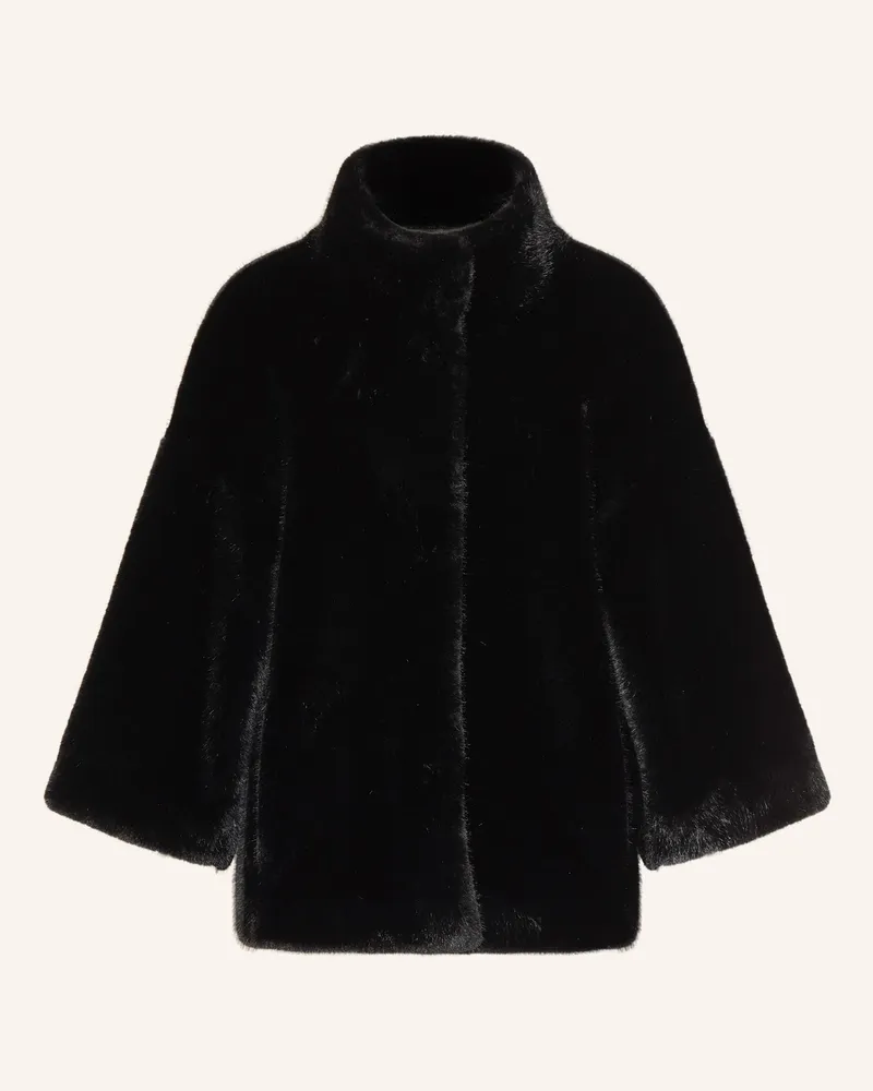 Juvia Kunstpelz-Jacke Fedora schwarz Schwarz