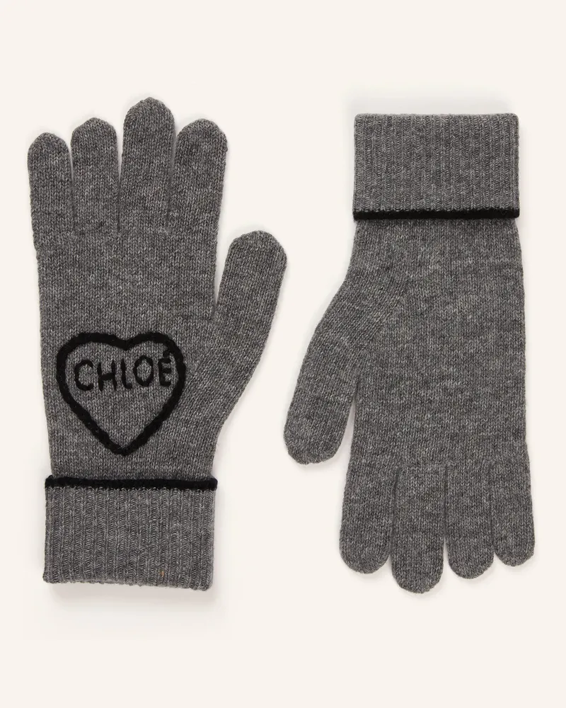 Chloé Handschuhe Encoeur grau Grau
