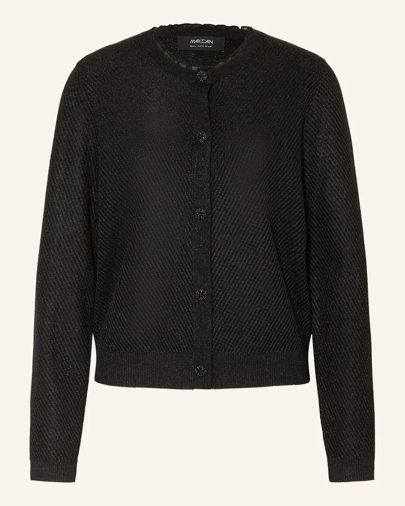 Marc Cain Strickjacke Mit Glitzergarn schwarz 900
