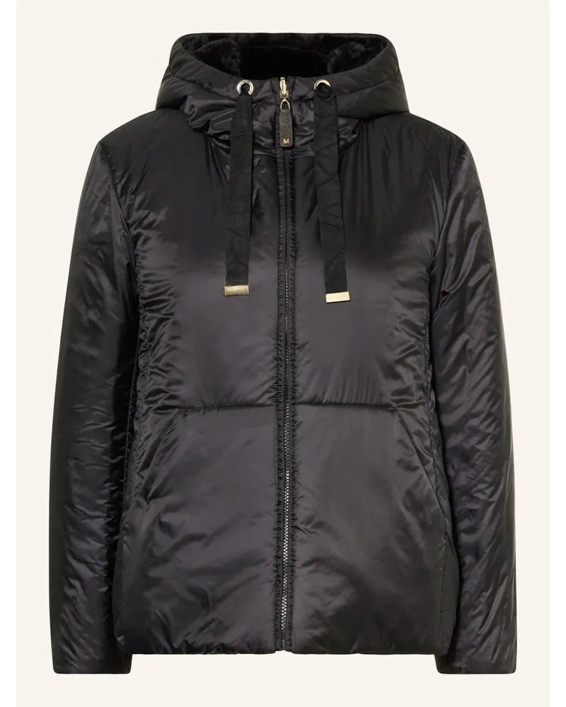 Max Mara Steppjacke FLINN zum Wenden mit Kunstfell Schwarz