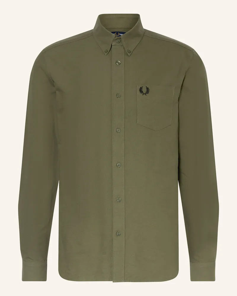 Fred Perry Hemd Regular Fit gruen Oliv