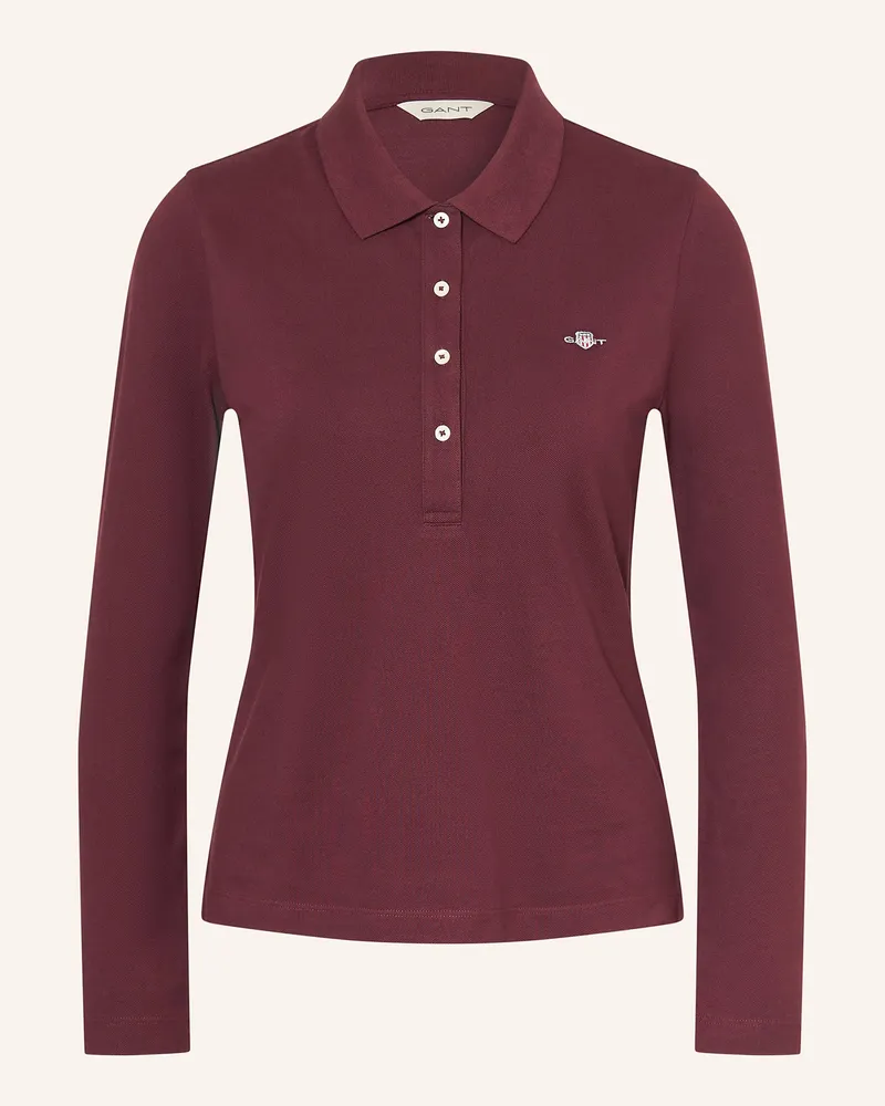 Gant Piqué-Poloshirt Dunkelrot