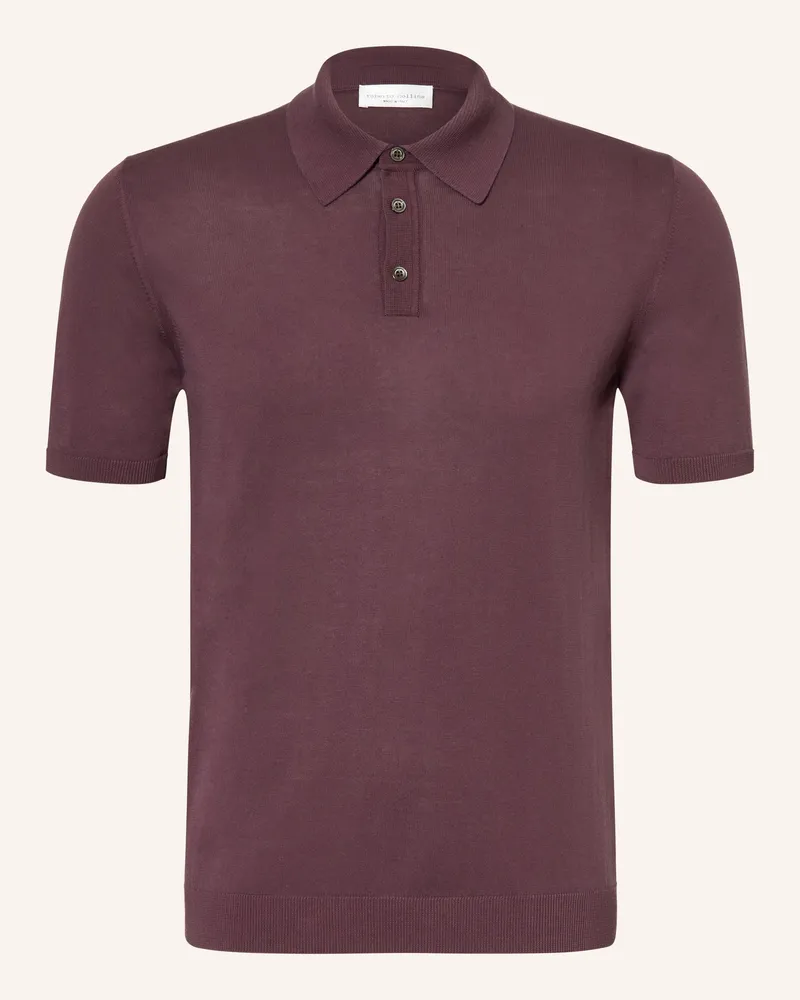 Roberto Collina Strick-Poloshirt rot Dunkelrot