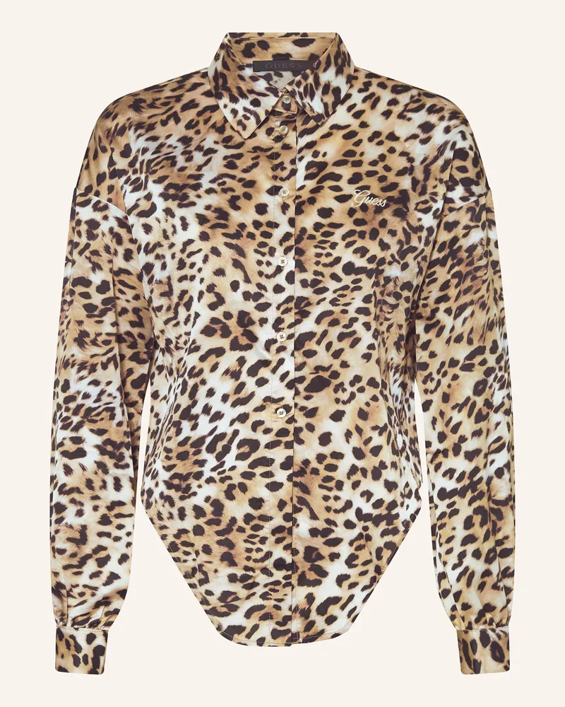 Guess Cropped-Hemdbluse Hellbraun