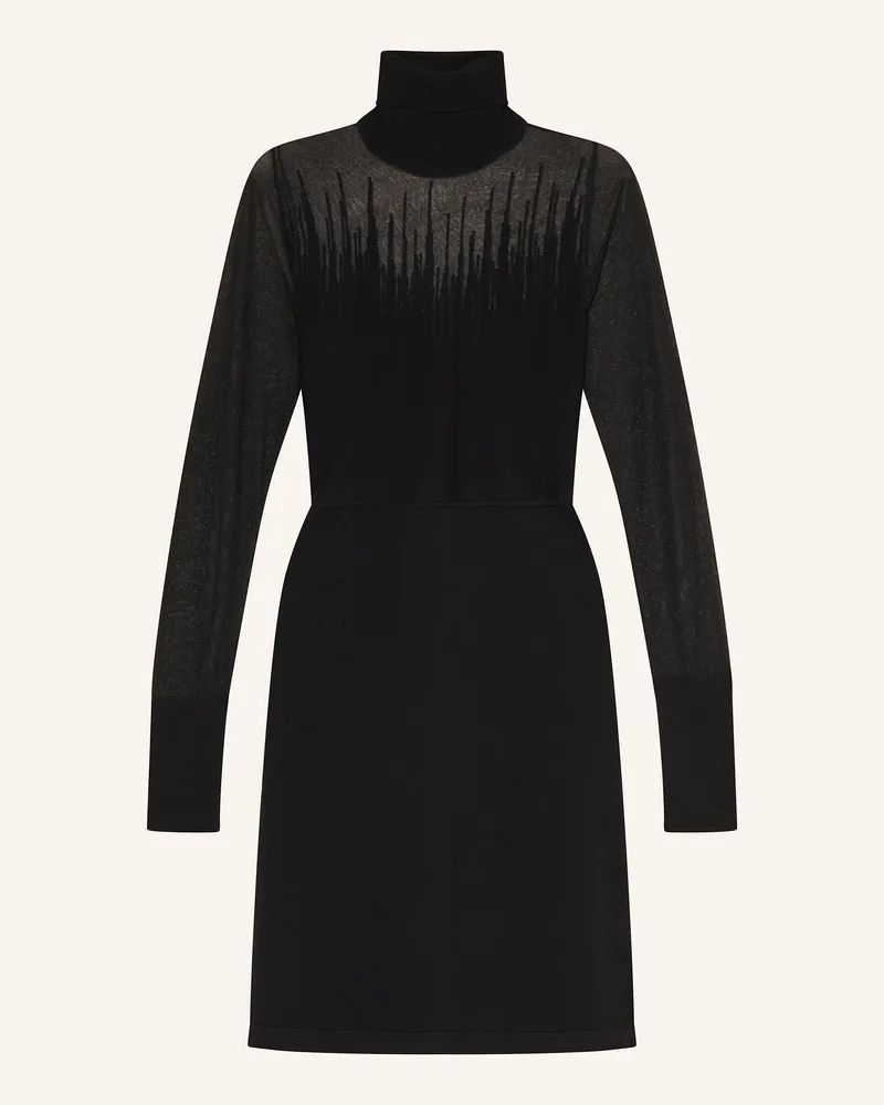 Riani Strickkleid mit Mesh und Glitzergarn Schwarz