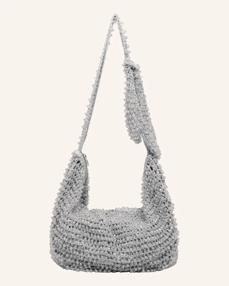 BIMBA Y LOLA Häkel-Schultertasche silber Silber
