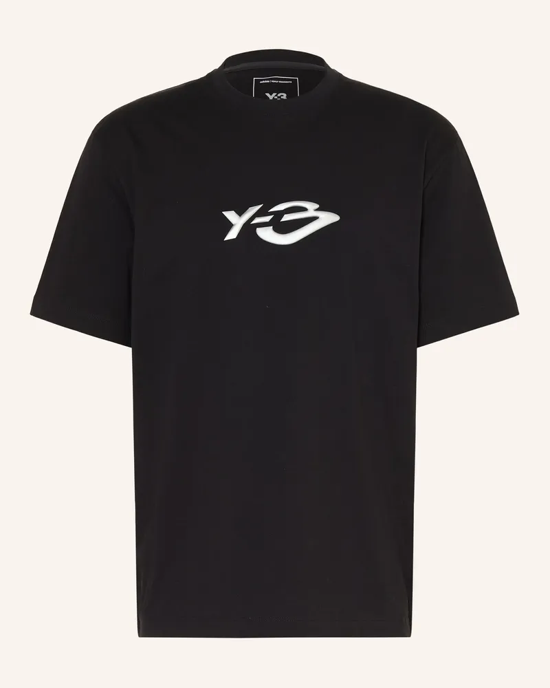 Y-3 T-Shirt Liquid Logo schwarz Schwarz