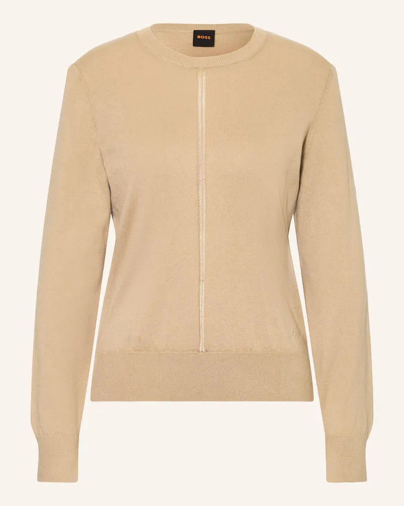HUGO BOSS Pullover Finguine braun Beige