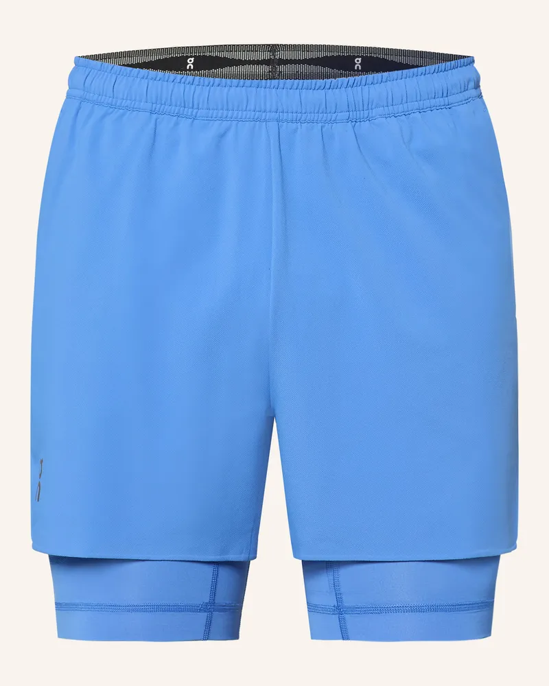ON 2-In-1-Trainingsshorts Train blau Blau
