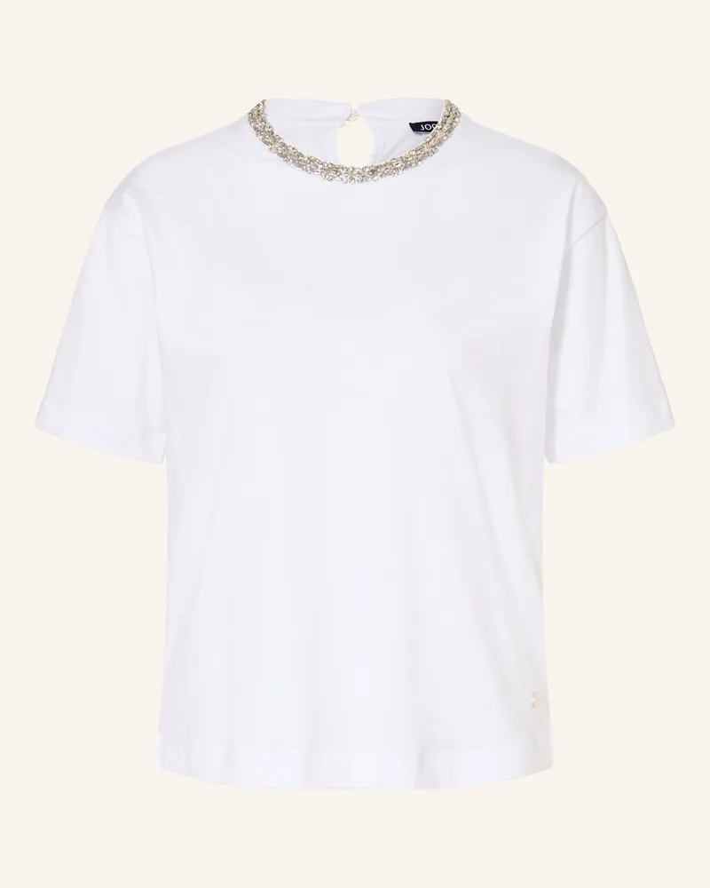 JOOP! T-Shirt Mit Schmucksteinen weiss Weiss