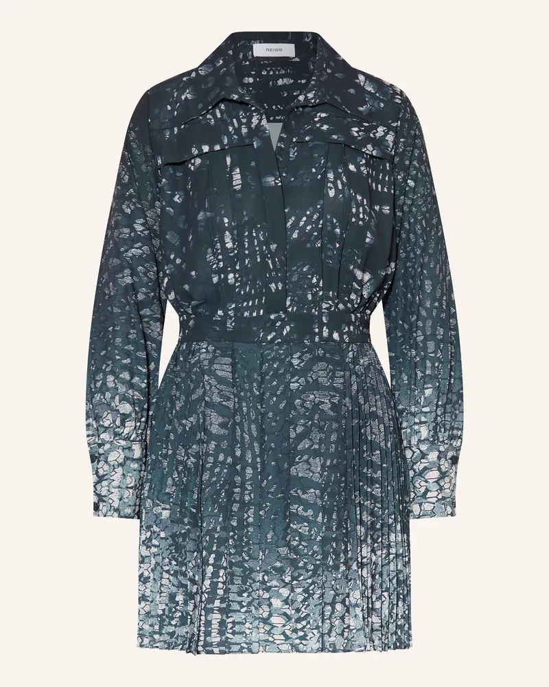Reiss Kleid Ali Mit Plissees blau Dunkelblau