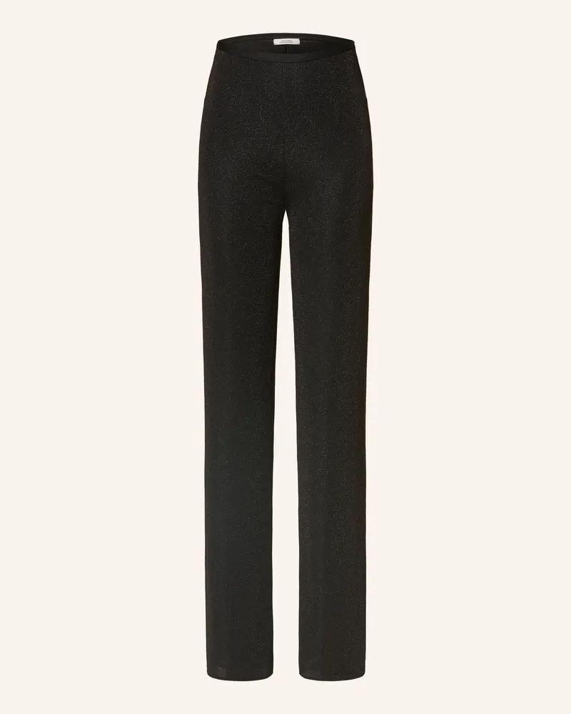 Dorothee Schumacher Marlenehose Soft Shimmer Mit Glitzergarn schwarz Schwarz